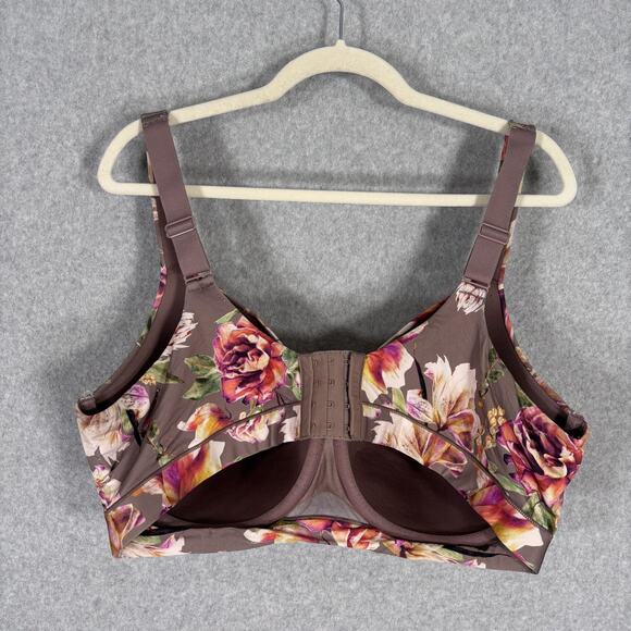 Cacique Bra 42DDD Full Coverage Underwire Lightly Lined Mesh Brown Neutrals - Picture 4 of 10